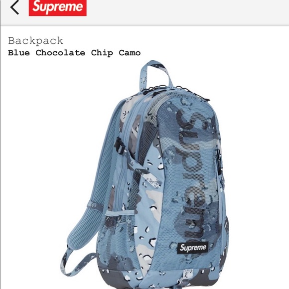 SOLD OUT!! NEW SS20 Supreme blue camo backpack - Picture 2 of 5